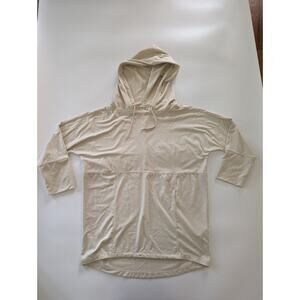 Patagonia Woman's Small Cream/Gold Quarter Sleeve Active Hoodie Top